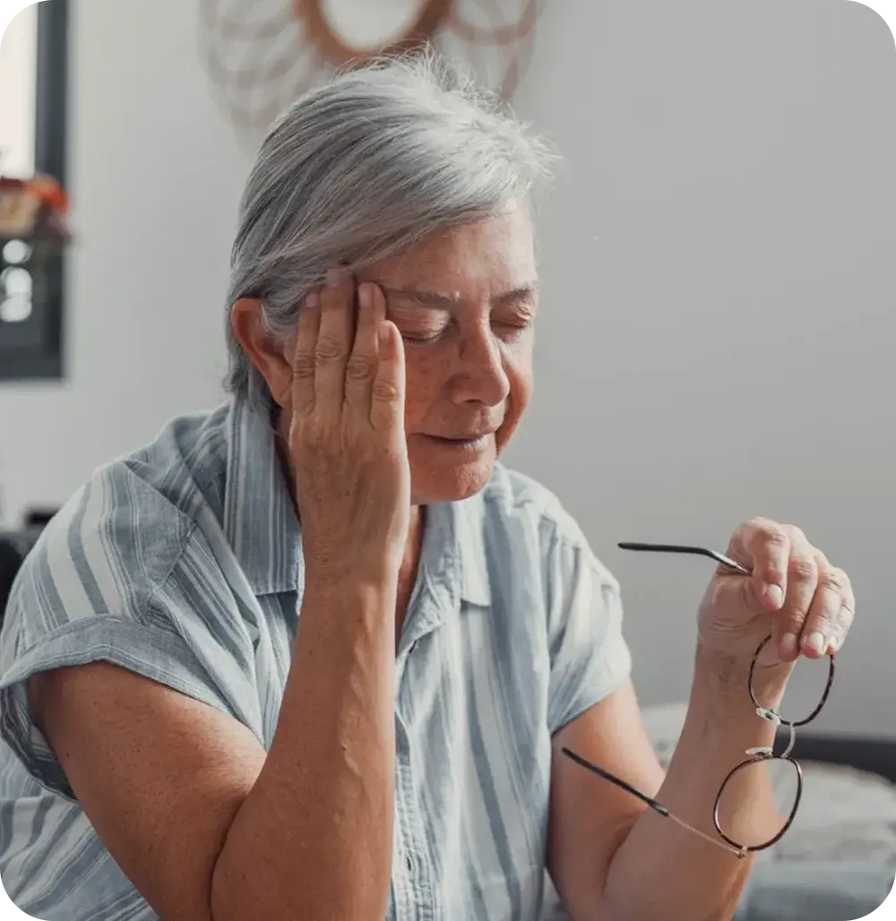 Nurse caring for a patient at home
