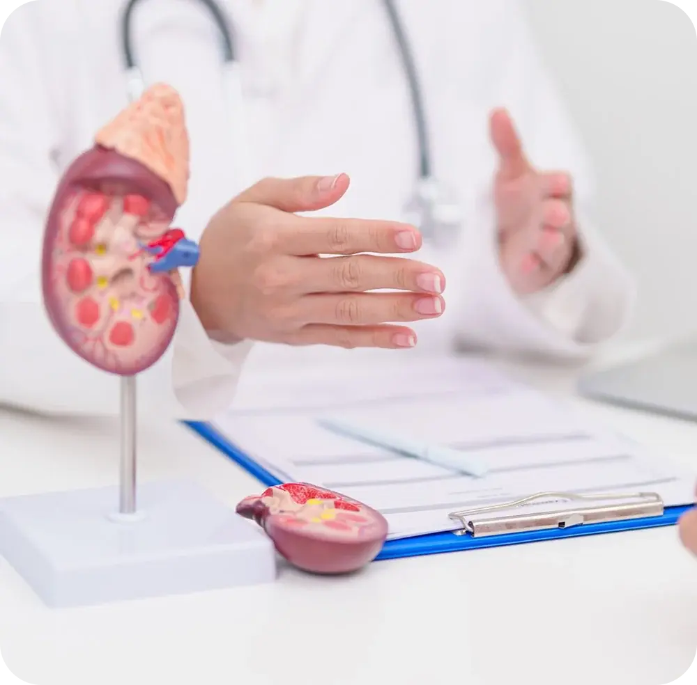 Patient talking with a doctor