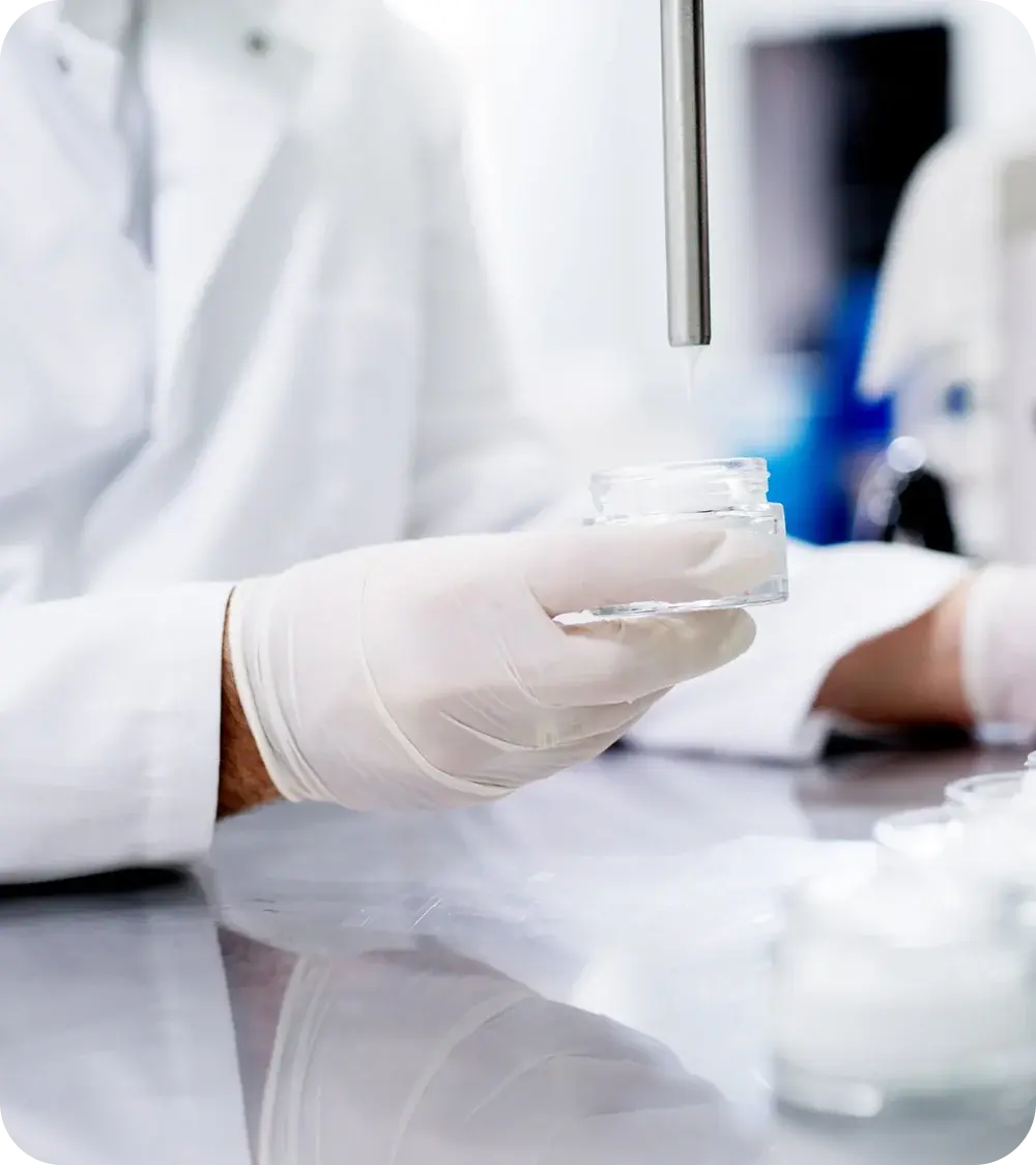 Pharmacist preparing a topical medication